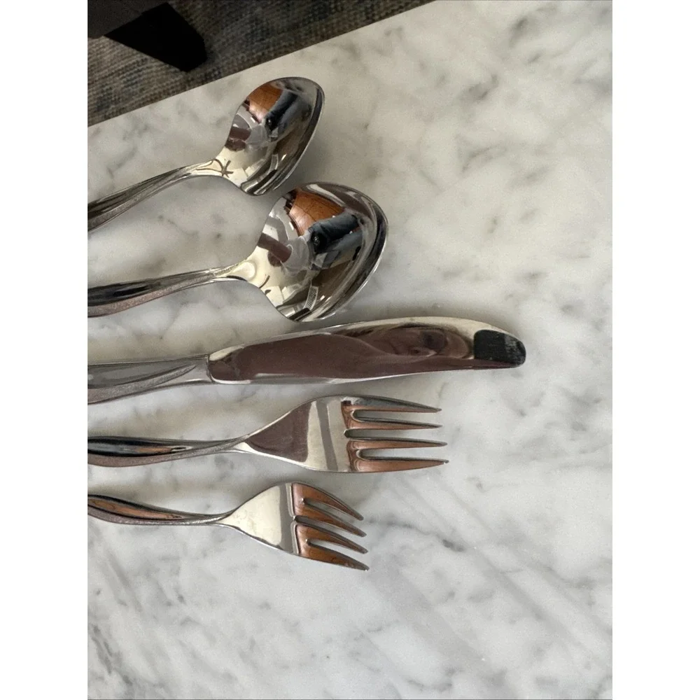 Oneidacraft Deluxe TEXTURA 6pc Place Setting Service‎ for One Stainless Flatware